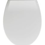 Capac de toaleta cu sistem automat de coborare, Wenko, Syros, 37 x 44 cm, termoplastic, alb
