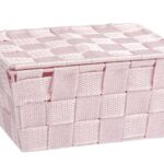 Cos depozitare cu capac, Wenko, Adria, 19 x 10 x 14 cm, polipropilena, roz