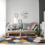 Covor Homeycomb Bedora,  100×200 cm, 100% lana, multicolor, finisat manual