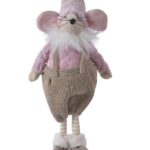Decoratiune Mouse in pants, Decoris, 18x11x38 cm, poliester, multicolor
