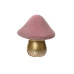 Decoratiune Mushroom, Decoris, 13x16x18.5 cm, teracota, roz