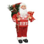 Decoratiune Santa w giftbag, Decoris, 25x15x45 cm, acril, multicolor