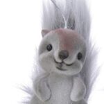 Glob Squirrel, Decoris, 4x3x9 cm, plastic, gri