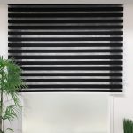 Jaluzea rulou zebra / roleta textila, Lizbon Day & Night, 140×260 cm, poliester, negru