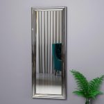 Oglinda decorativa, Siam, Smooth, 40x105x3 cm, MDF , Argintiu