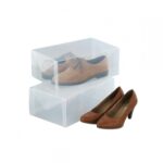 Set 2 cutii pentru depozitare pantofi Wenko, 13 x 21 x 34 cm,  polipropilena, alb