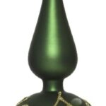Varf pentru brad Leaves, Decoris, 8×31 cm, sticla, verde
