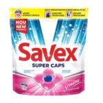 Detergent de rufe capsule Savex Super Caps, curatare puternica, Semana, 15 bucati