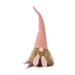 Decoratiune Gnome w hat medium pink, Decoris, 5x5x27 cm, poliester, roz