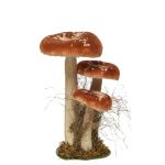 Decoratiune Mushroom, Decoris, 14x18x26 cm, poliester, maro