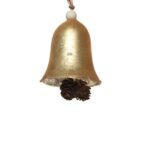 Glob Bell antique, Decoris, 6×8 cm, sticla, auriu