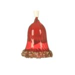 Glob Bell-christmas red, Decoris, H6.7 cm, sticla, rosu