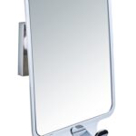 Oglinda cosmetica cu suport autoadeziv, Wenko, Quadro Vacuum-Loc®, 14 x 19.5 x 8 cm, plastic