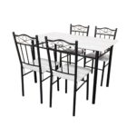 Set dining/bucatarie Bedora Asador, masa cu 4 scaune, 120x70x75 cm