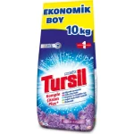 Detergent pudra automat Tursil Liliac, pentru rufe albe si colorate, 10Kg, 66 spalari