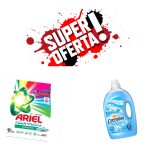 Super Oferta! Detergent Ariel Pudra, 33 de spalari, 5Kg + Balsam pentru Rufe Coccolino Aer de Primavara, 40 Spalari, 3L