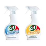 Pachet Spray de curatat pentru baie CIF, 500 ml + Spray de curatat pentru bucatarie CIF, 500 ml