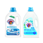 Pachet promotional Detergent lichid concentrat pentru rufe albe si colorate, Chante Clair, Bicarbonat, 1260ml, 28 spalari + Balsam de rufe Chante Clair cu saruri marine si flori de lotus 3 Litri, 60 de spalari