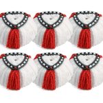 Set 6 Rezerve Compatibile cu Mop Vileda Turbo / Vileda Turbo 2in1 / Vileda TURBO mop rotativ / Vileda Easy Wring&Clean / Ultraspin, Diametru 34 cm, Alb/Rosu/Negru
