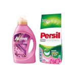 Pachet Economic, Detergent Persil pudra automat pentru rufe albe si colorate cu parfum de trandafir, 10Kg, 67 spalari + Balsam de rufe Active Happy Day, 1.5 litri, 60 spalari