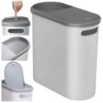 Coș de gunoi cu capac din plastic durabil, deschidere ușoară, utilizare în interior, pentru bucatarie, baie, birou, 10 Litri