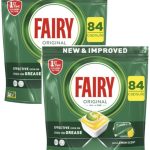 Pachet promotional, 2 x Detergent capsule automat pentru masina de spalat vase Fairy All in One, 168 spalari