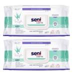 Pachet 2 x Servetele Umede Igienice Incontinenta cu Capac Seni Care Aloe Vera si Alantoina, 68 Bucati